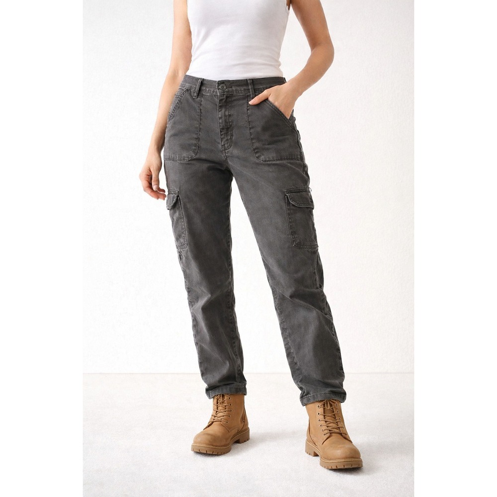 Lucky Brand THE CARGO Women's Size 10/30 Charcoal Gray Utility Cabincore Street